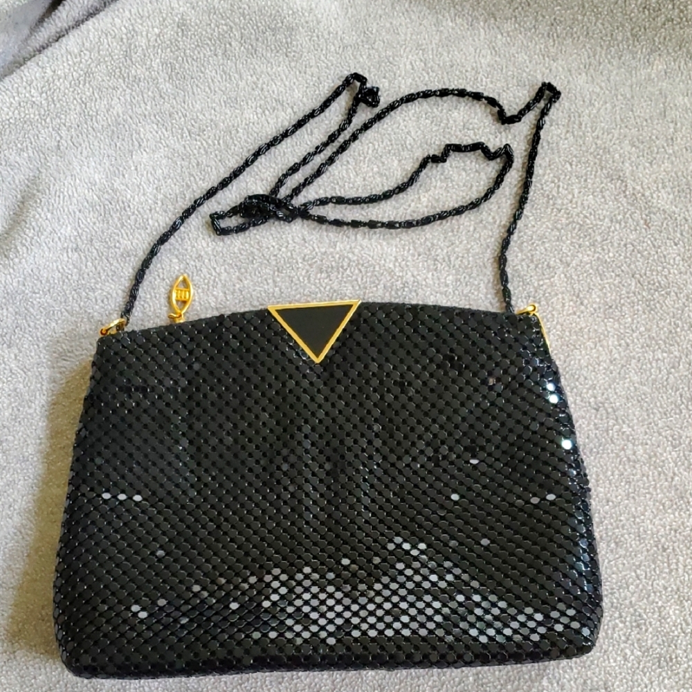 Vintage, Black Mesh Bag